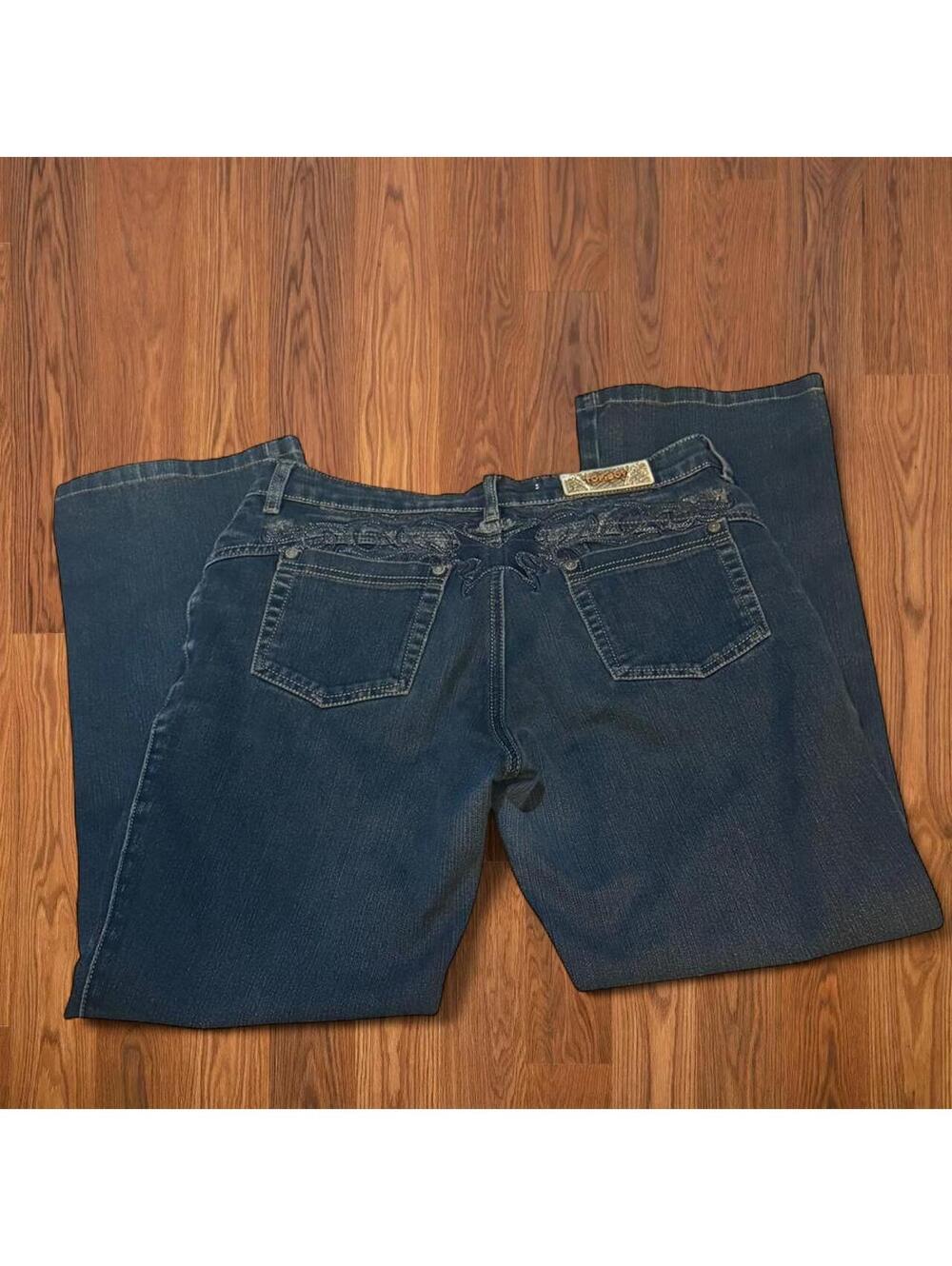 Top Boy Hong Kong Y2K Men's Blue and Navy Jeans